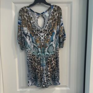 VENUS Multicolor Animal Print Romper